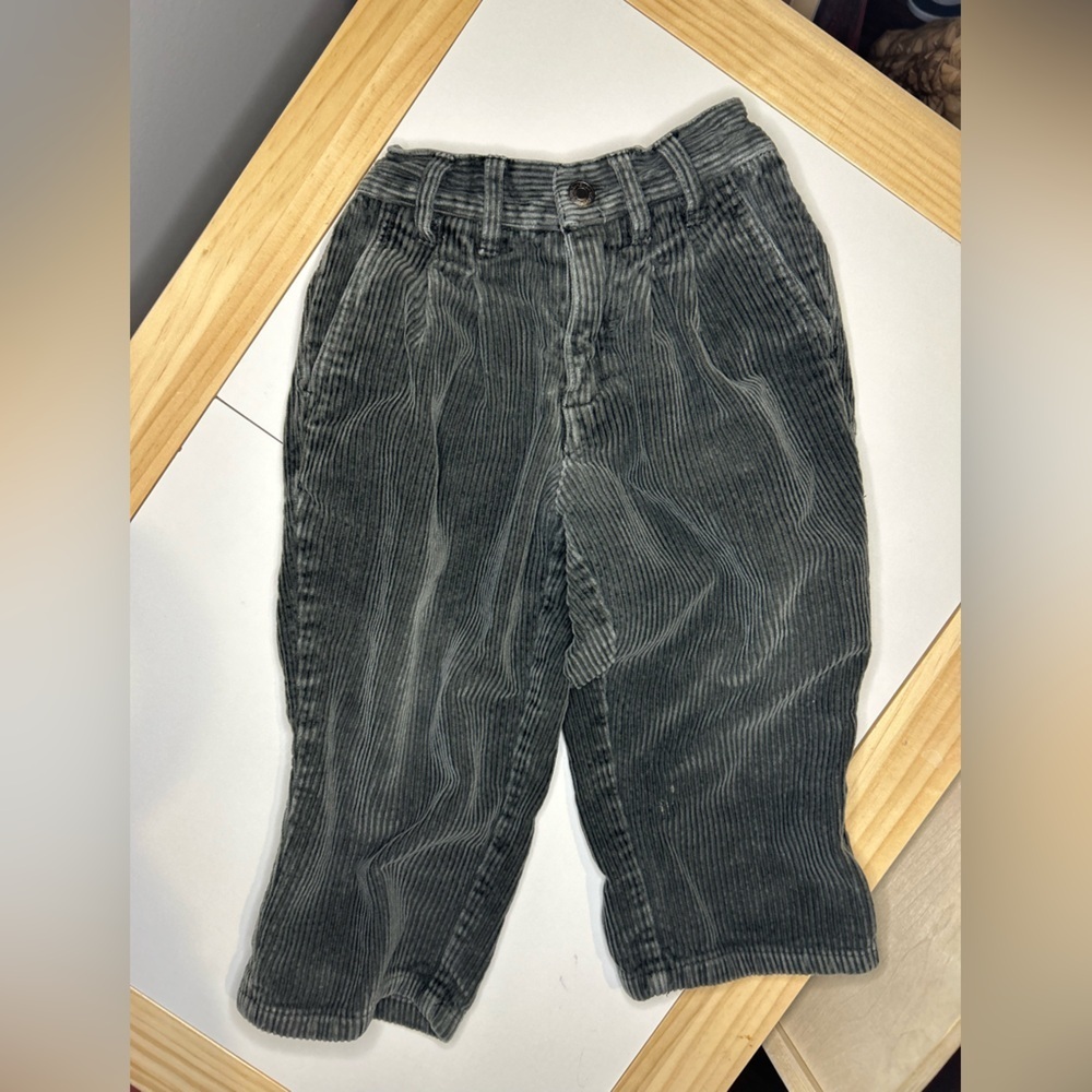 Gap Greeny/Grey Textured Corduroy Pants